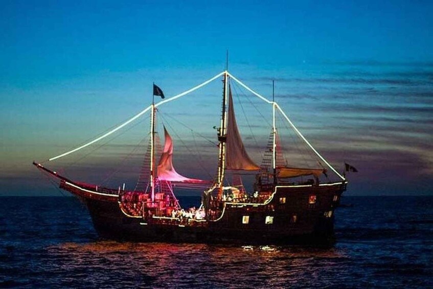 Picture 1 for Activity Puerto Vallarta: Pirate Ship Night Cruise with Dinner