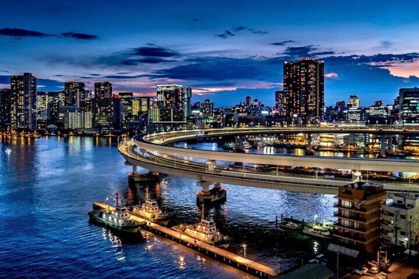 Night view from Rainbow Bridge