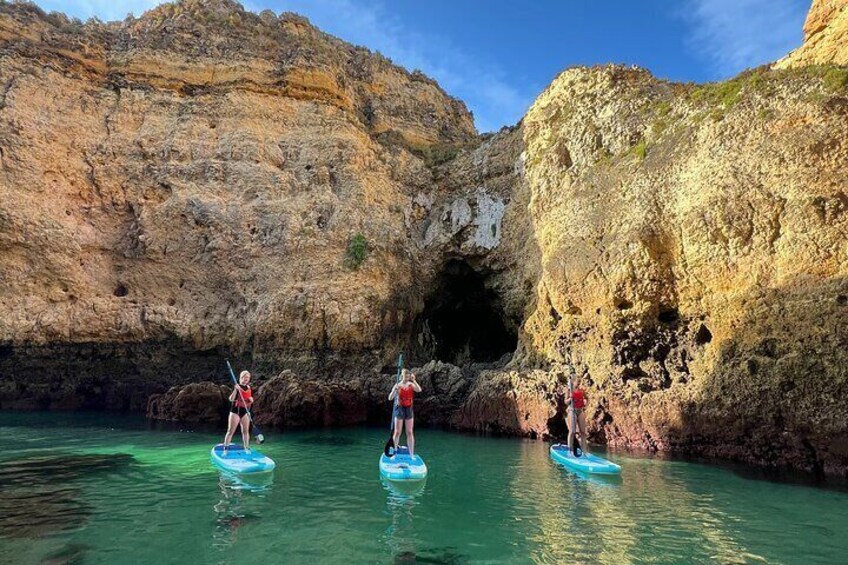 Sunrise in Lagos Ponta da Piedade Caves Paddle Boarding