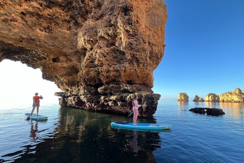 Sunrise in Lagos Ponta da Piedade Caves Paddle Boarding