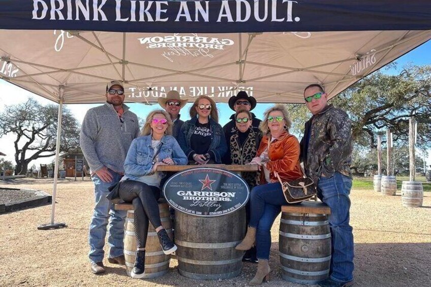 Ft. Worth Crew at Garrison Brothers Bourbon Distillery