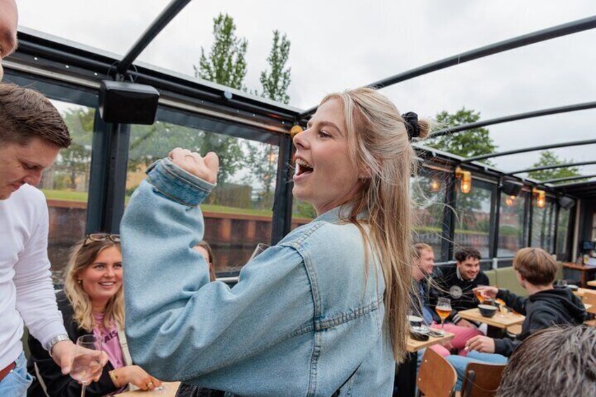 Groningen Terrace Boat Tour Experience with a Cozy Bar: 1 hour