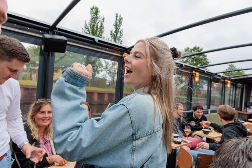 Groningen Terrace Boat Tour Experience with a Cozy Bar: 1 hour