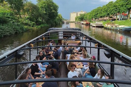 Groningen: Terrace Boat Experience with a Cosy Bar: 1 hour