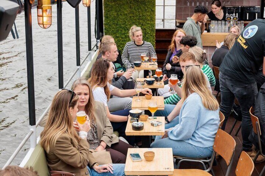 Groningen Terrace Boat Tour Experience with a Cozy Bar: 1 hour