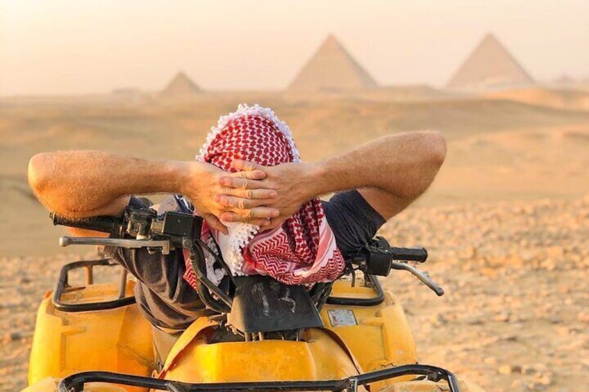 Private Hunting Sunset Over The Pyramids With A Quad Bike Ride 