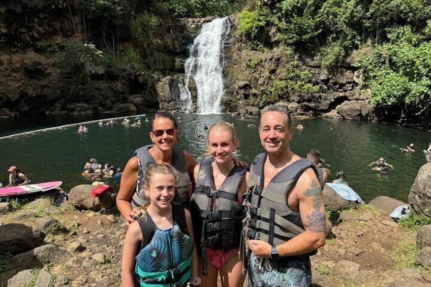 Grand Tour Around Oahu- Swim at Waterfall & Turtle Beach