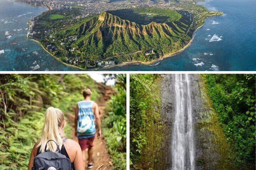 PRIVATE TOUR-Hike Diamond Head & Hawaiian Waterfall