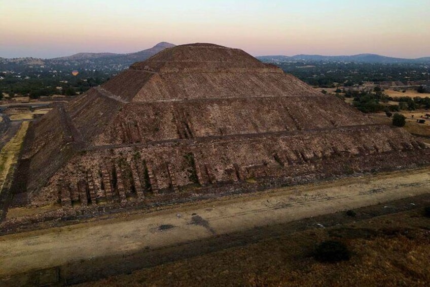 Aerial view of the Pyramid of the Sun