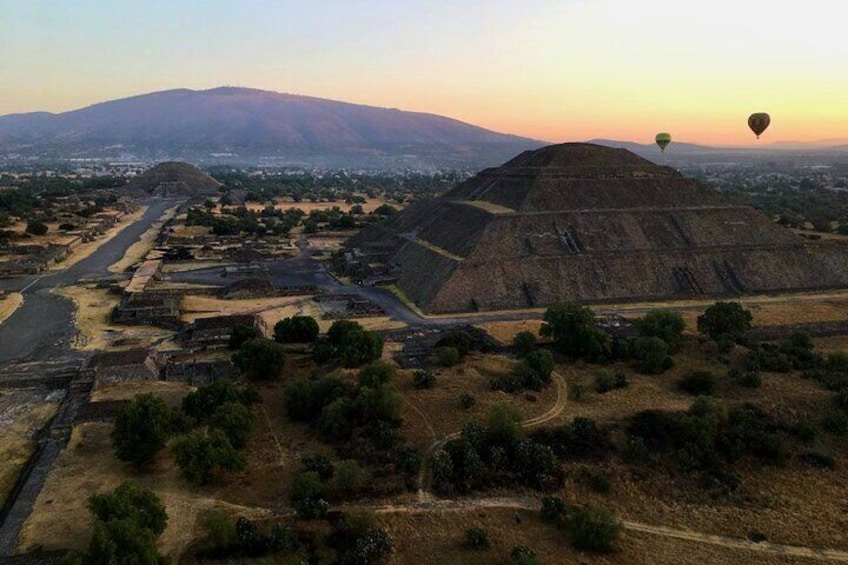 Aerial view of the Pyramids