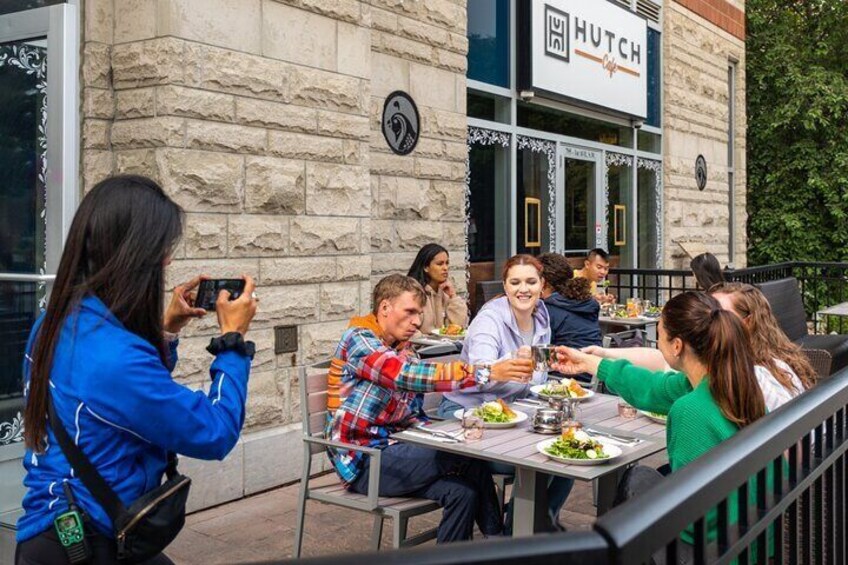 Calgary guests eating