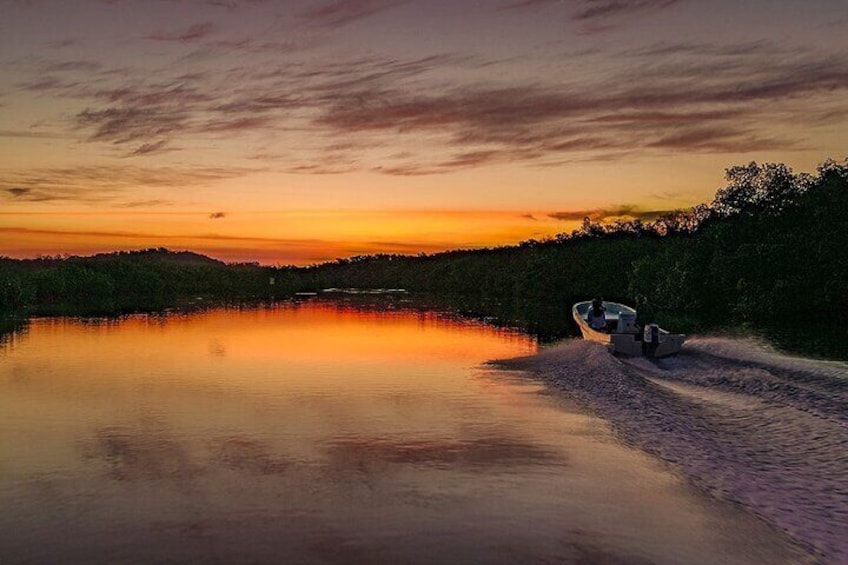 Romantic sunset tour in Río Lagartos