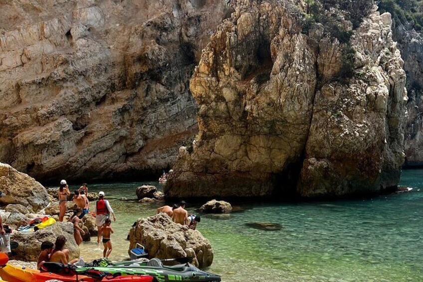 Javea Kayak Route Guided Excursion Cala Granadella