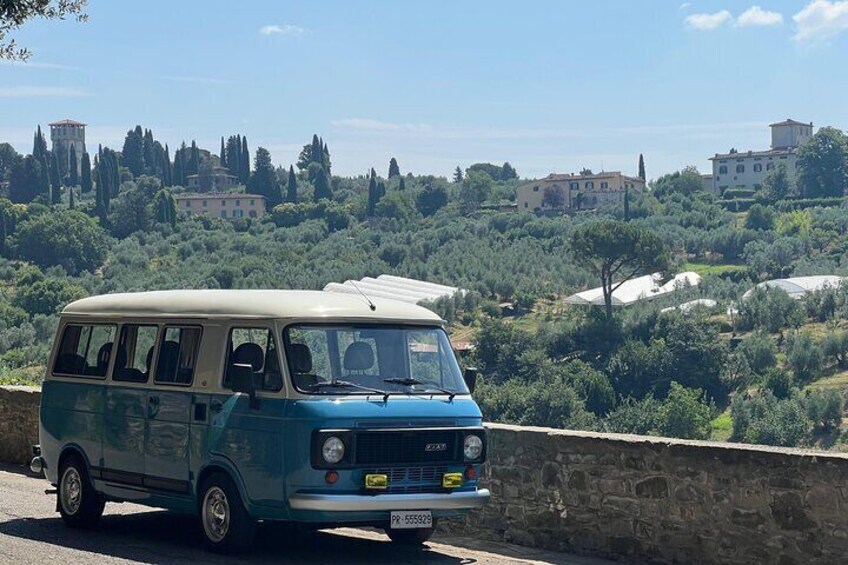 Panorama Florence's Scenic Views on a Vintage Van Tour