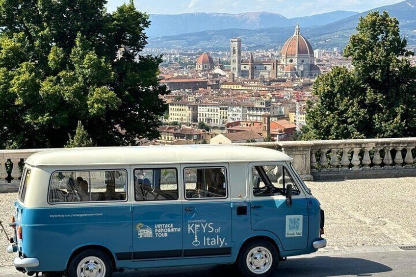 Panorama Florence's Scenic Views on a Vintage Van Tour