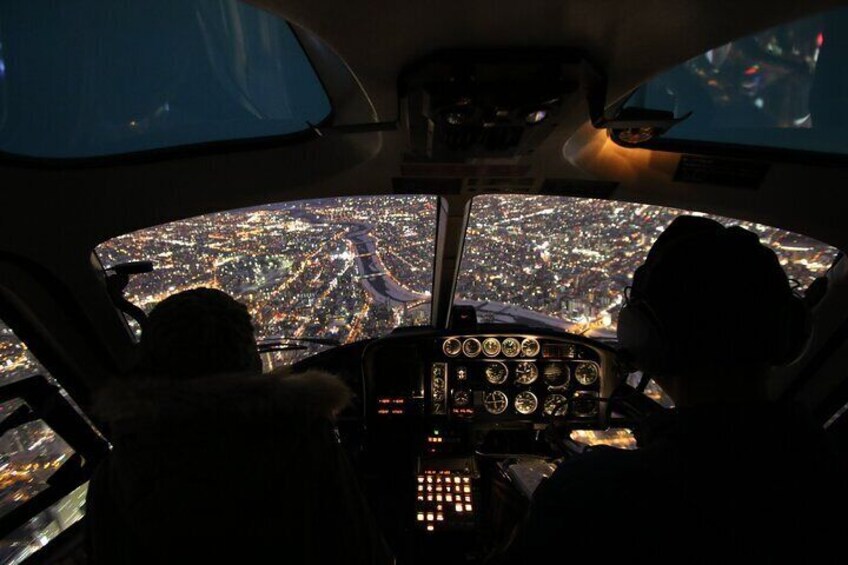 Private Helicopter Night Tour in Sapporo City