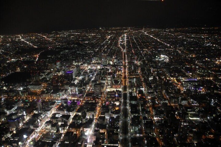 Private Helicopter Night Tour in Sapporo City