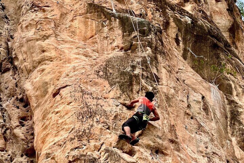 Toprope climbing