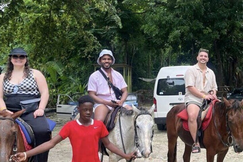 Bamboo Rafting and HorseBack Riding Excursion in OchoRios Jamaica