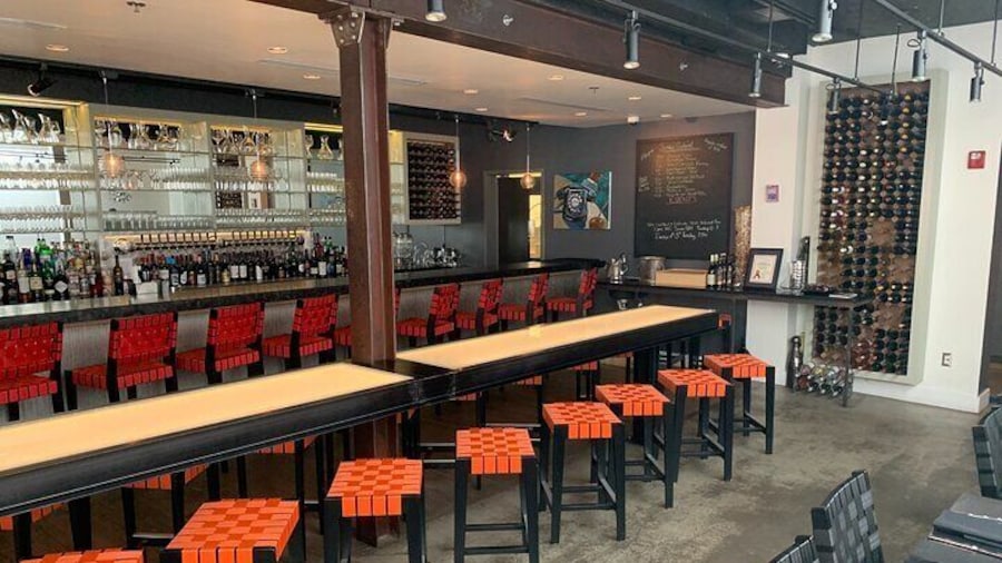 Bar with Lighted Tasting Table