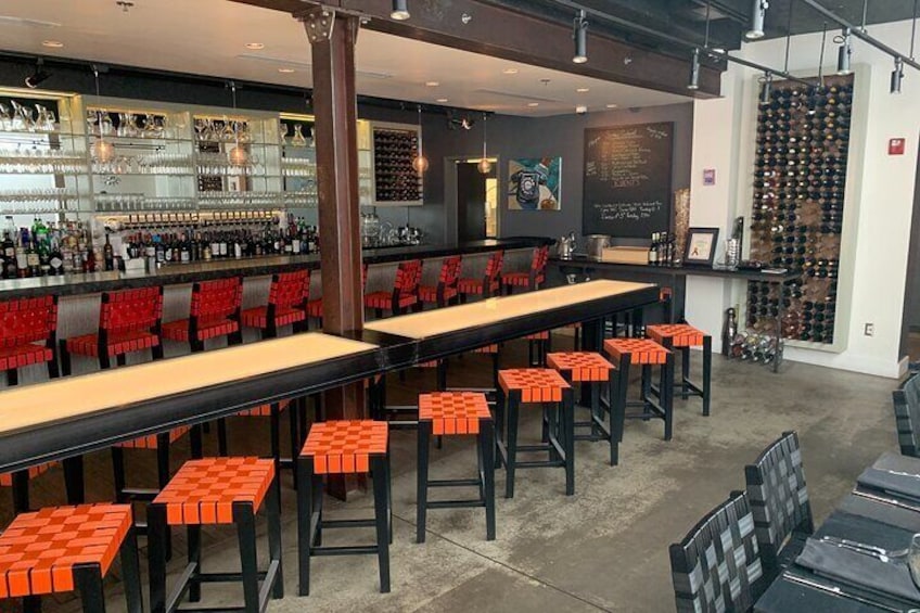 Bar with Lighted Tasting Table