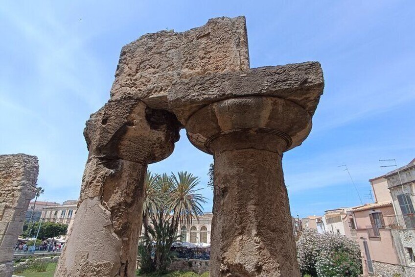 The columns of the Temple of Apollo