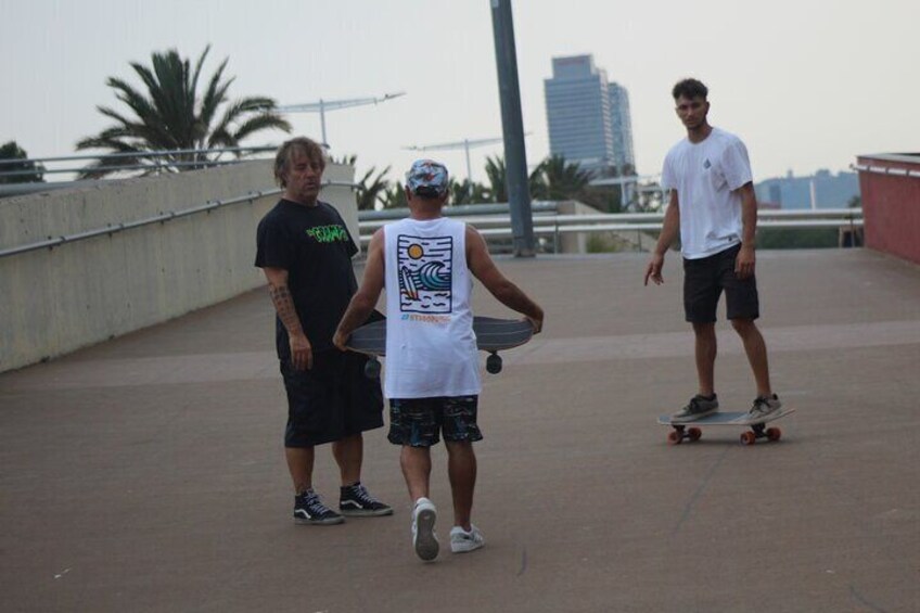 sergi Teaching in our favorite spot, la mar bella barcelona