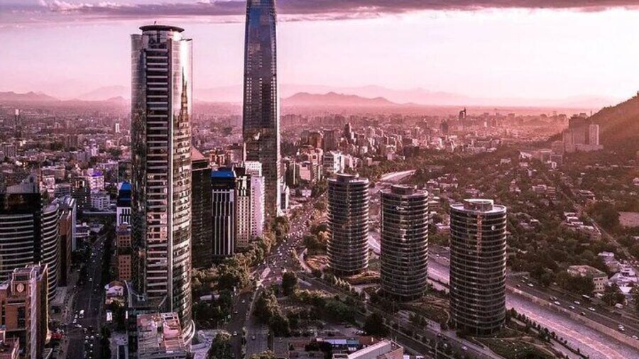 Soaking up the sunset glow over vibrant Santiago, Chile! This bustling metropolis offers something for everyone, from world-class museums to delicious cuisine!