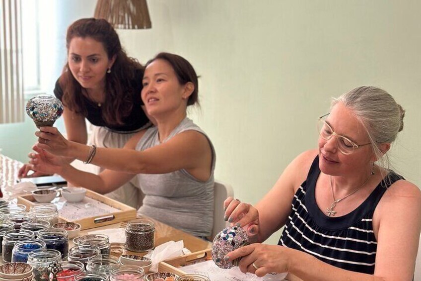 Turkish Mosaic Lamp Workshop in Antalya Near Old Town