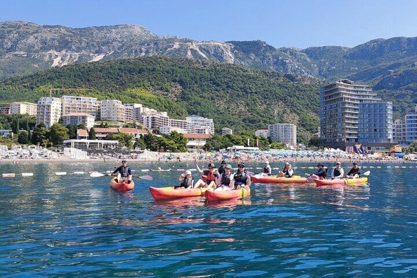 3.5-Hour Kayak Tour from Beсiсi to Sveti Stefan Island