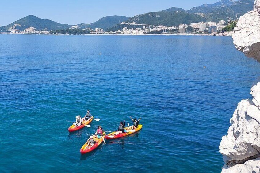 3.5-Hour Kayak Tour from Beсiсi to Sveti Stefan Island