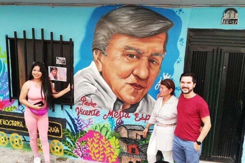 Street art to a local hero