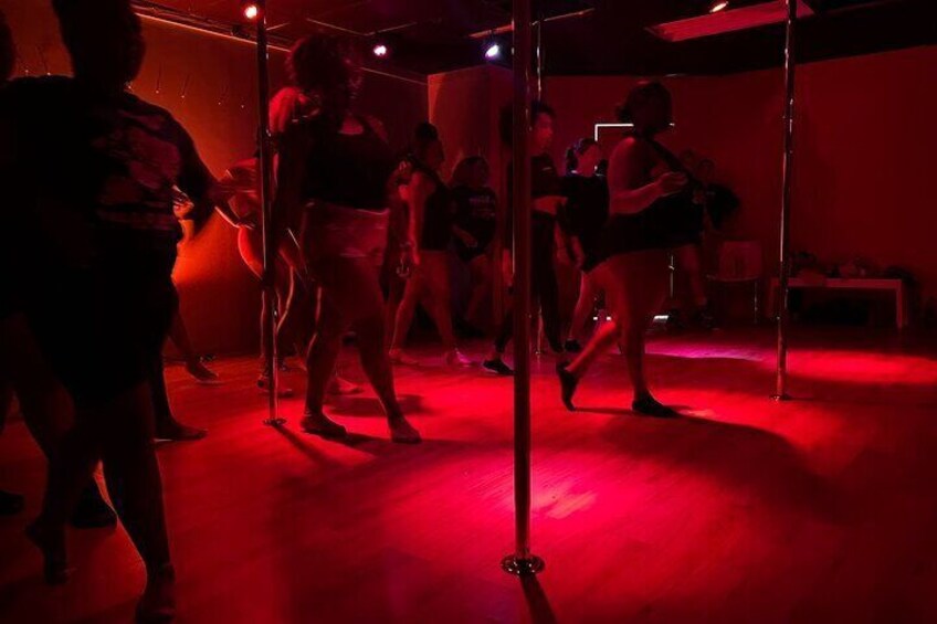 A fun and sexy pole, twerk and chair dance class! 