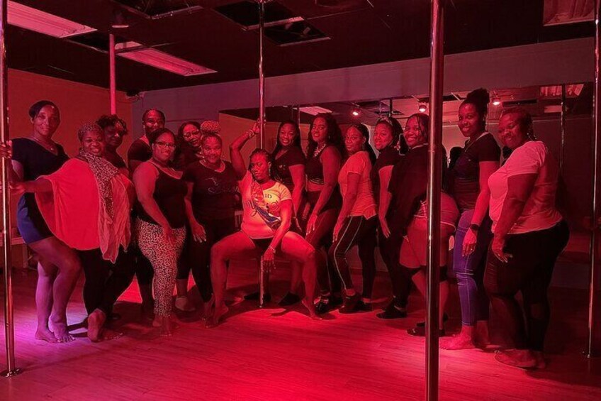 A fun and sexy pole, twerk and chair dance class! 