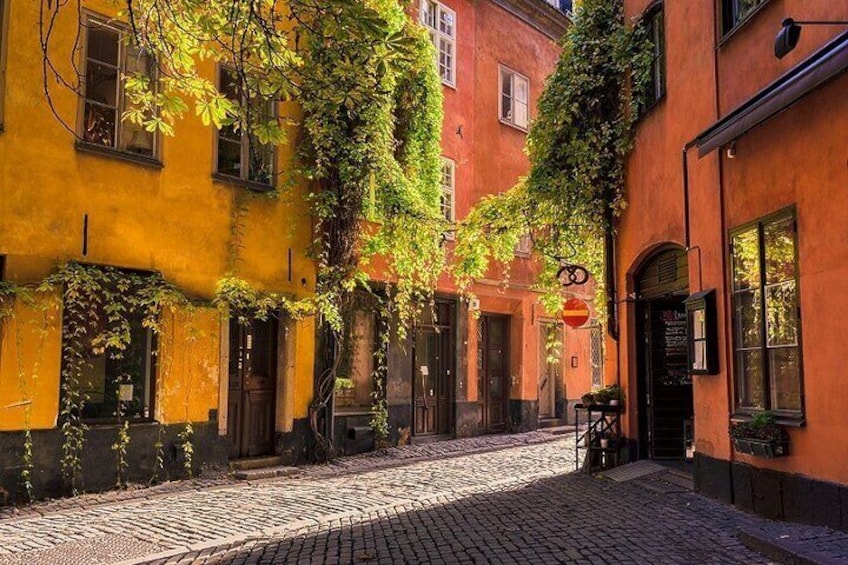 Stockholm Old Town with its intriguing narrow alleys.