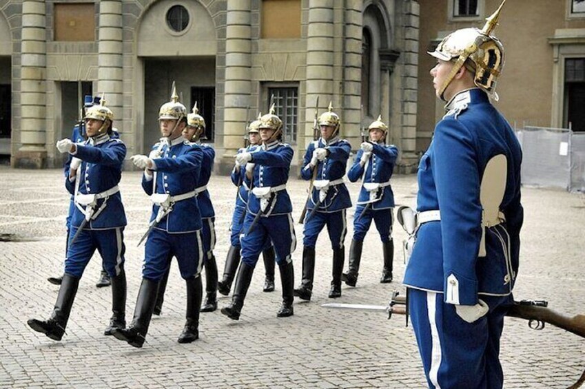 The changing of the guards at the Royal Castle.