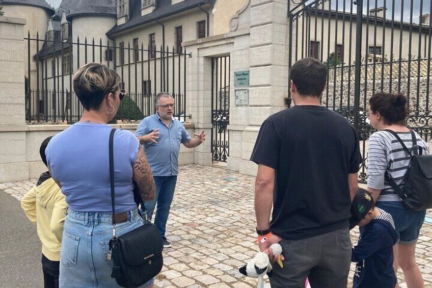 In front of the Château d’Ampuis