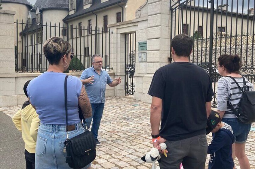 In front of the Château d’Ampuis