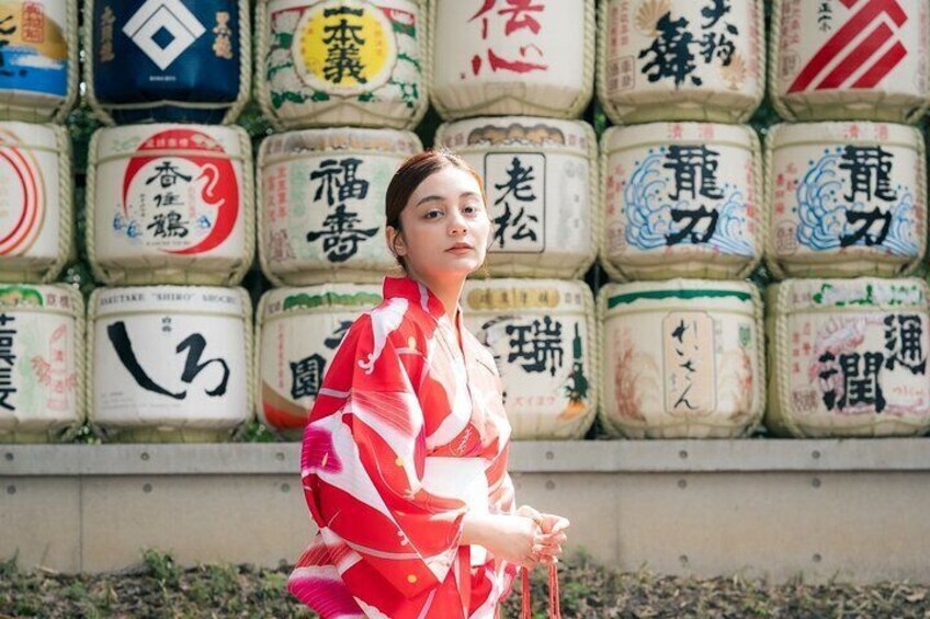 Meiji Shrine Tour in KIMONO /Harajuku,Shibuya