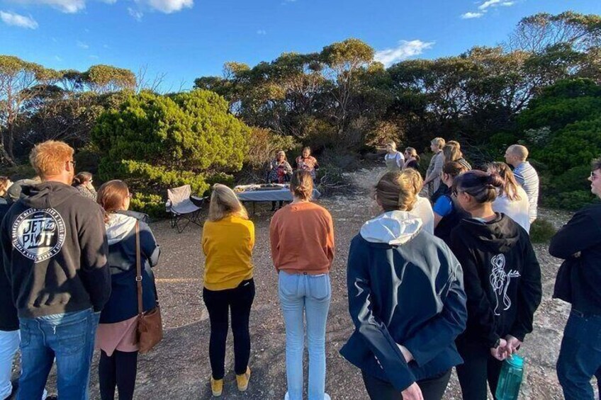 Annie and Julie give a talk about Bush Tucker found around Kepa Kurl.