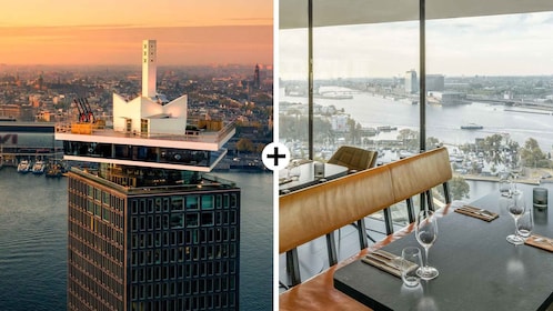 Amsterdam: A'DAM Lookout & Mittagessen im Revolving Restaurant