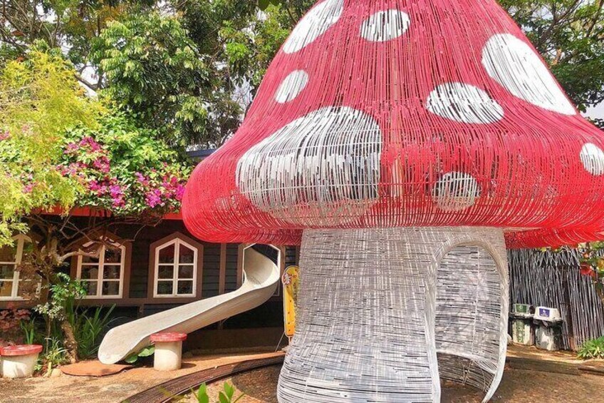 Walk into the fairy tale world of mushroom town