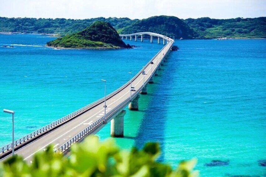 Tsunoshima Bridge was opened in 2000 and is known as one of the longest (1780 m) toll-free bridges in Japan