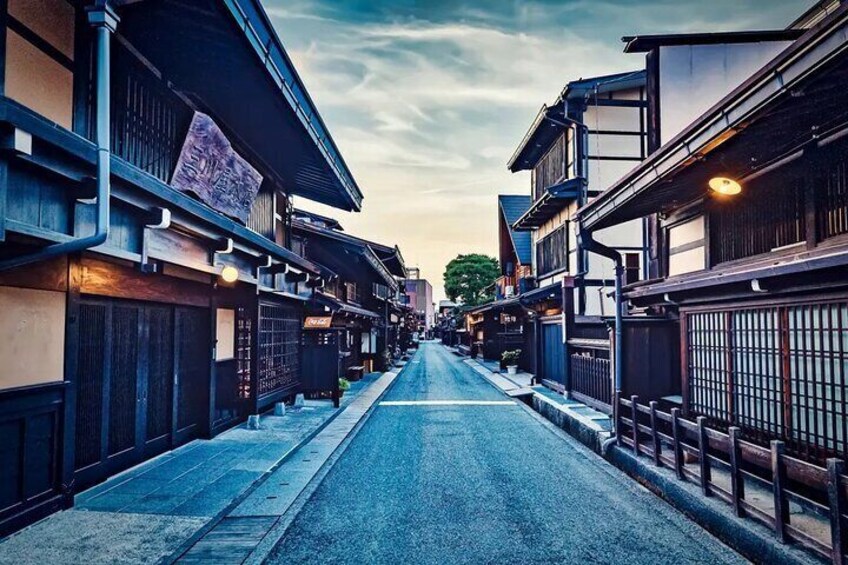 Travel to the city of Takayama from Nagoya, explore its old town, and admire its architecture