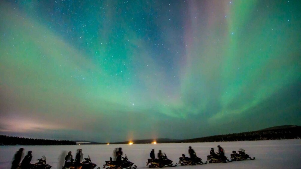 Picture 1 for Activity Levi: Northern Lights Snowmobile Safari and Campfire Picnic