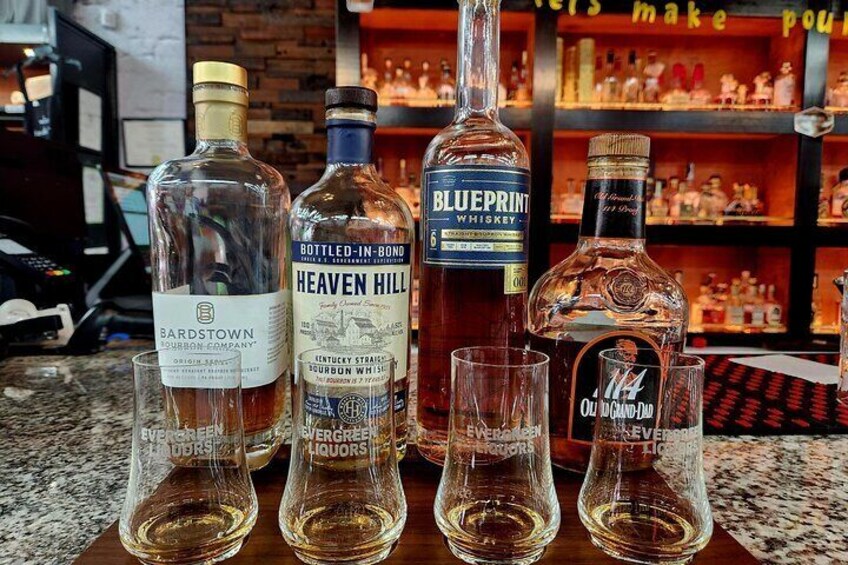 Exclusive Bardstown Area Distilleries Tasting Flight at Evergreen Liquors