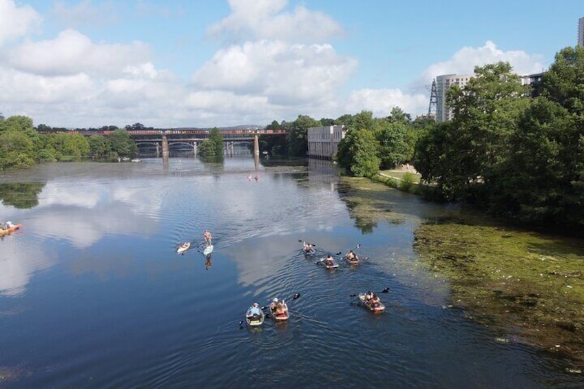 Daytime Clear Kayaking Tours in Austin, TX along the Colorado River