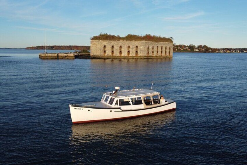 Pass by Fort Gorges in Casco Bay aboard MARIE L during the Summer or Fall!