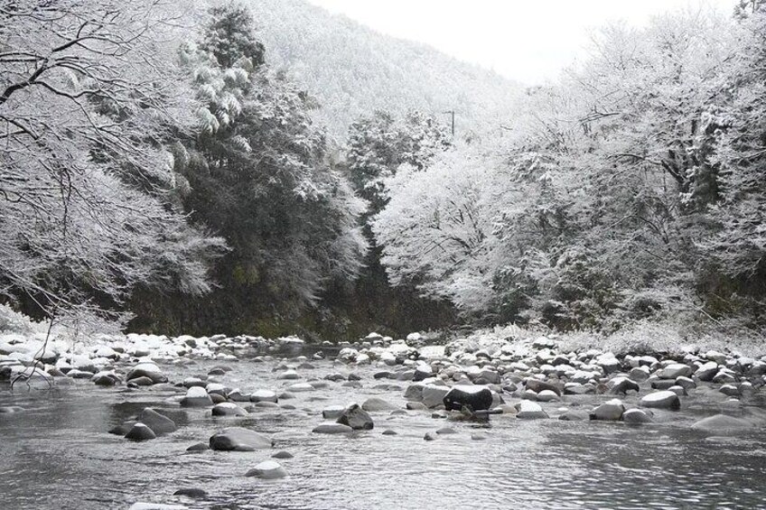 Gujo Hachiman, Gifu Prefecture> This is an area with many attractions, including Sogisui, which has been selected as one of the 100 best waters in Japan, and the Old Government Building Memorial Hall,