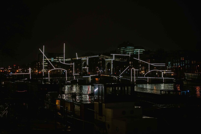 Picture 9 for Activity Amsterdam: Light Sculptures Small Boat Tour with Gluhwein